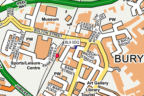 BL9 0DQ map - OS OpenMap – Local (Ordnance Survey)