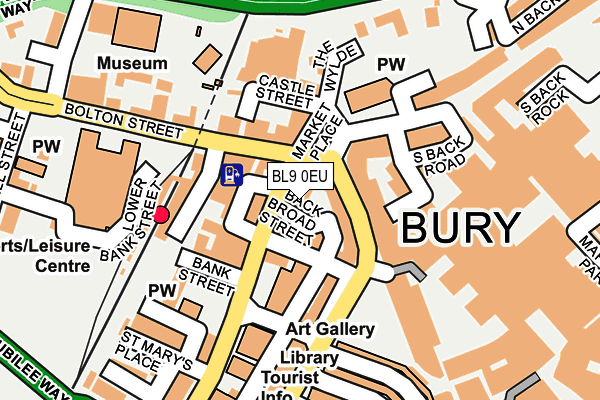 BL9 0EU map - OS OpenMap – Local (Ordnance Survey)