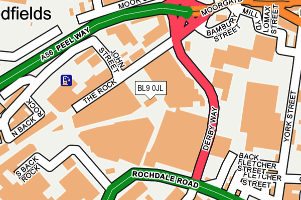 BL9 0JL map - OS OpenMap – Local (Ordnance Survey)
