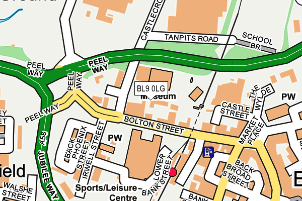 BL9 0LG map - OS OpenMap – Local (Ordnance Survey)