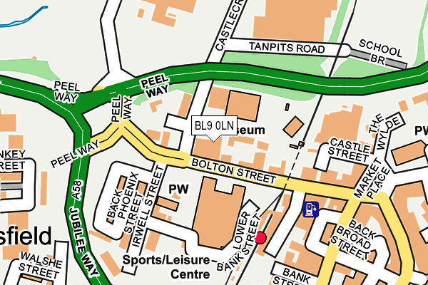 BL9 0LN map - OS OpenMap – Local (Ordnance Survey)
