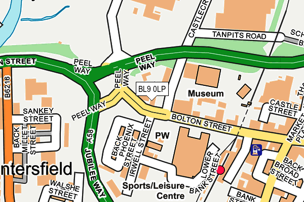 BL9 0LP map - OS OpenMap – Local (Ordnance Survey)