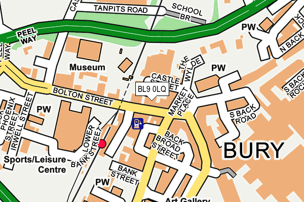 BL9 0LQ map - OS OpenMap – Local (Ordnance Survey)