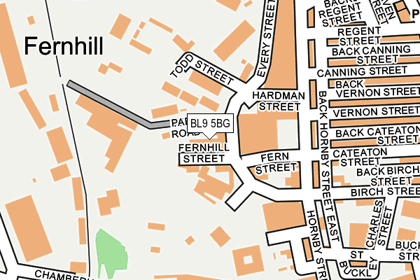 BL9 5BG map - OS OpenMap – Local (Ordnance Survey)