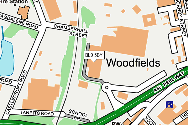 BL9 5BY map - OS OpenMap – Local (Ordnance Survey)