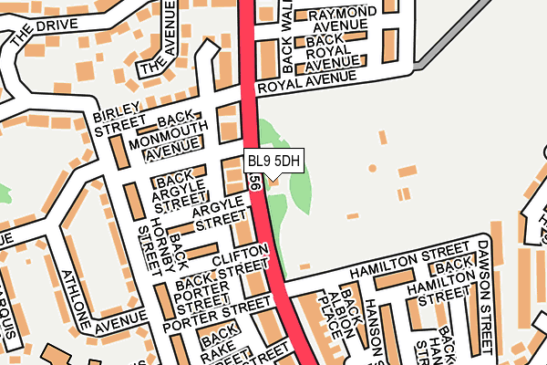 BL9 5DH map - OS OpenMap – Local (Ordnance Survey)