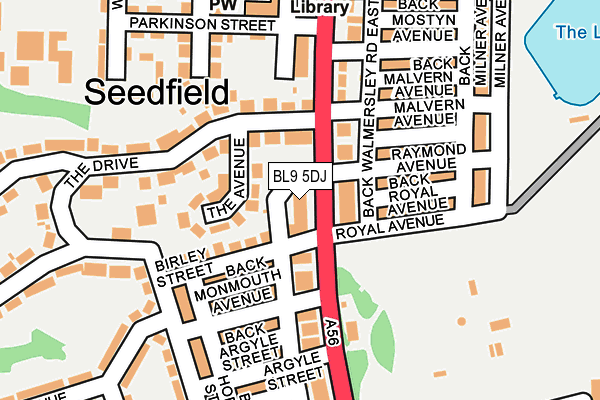 BL9 5DJ map - OS OpenMap – Local (Ordnance Survey)