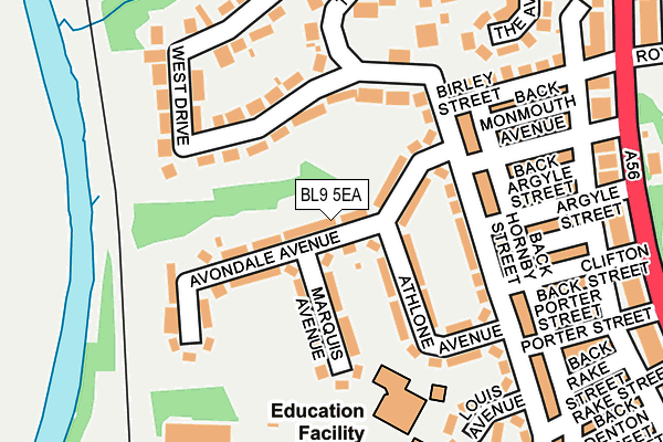 BL9 5EA map - OS OpenMap – Local (Ordnance Survey)