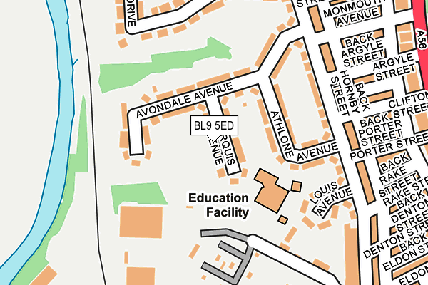BL9 5ED map - OS OpenMap – Local (Ordnance Survey)