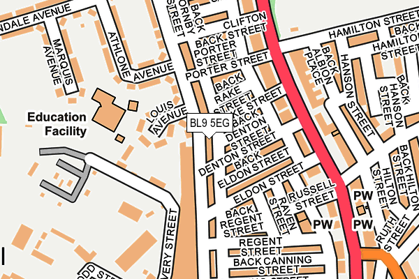 BL9 5EG map - OS OpenMap – Local (Ordnance Survey)