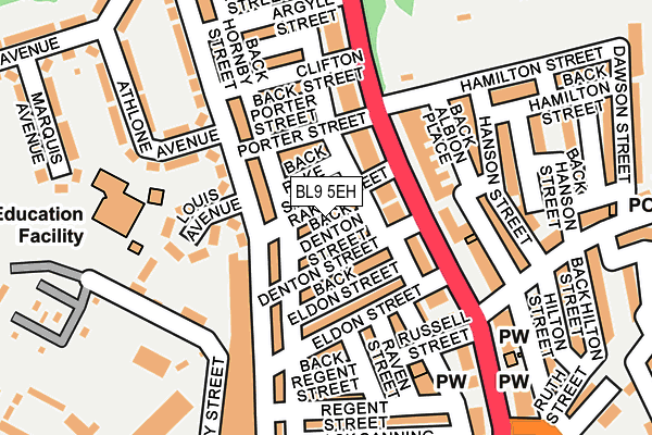 BL9 5EH map - OS OpenMap – Local (Ordnance Survey)