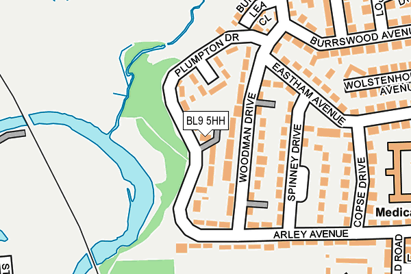 BL9 5HH map - OS OpenMap – Local (Ordnance Survey)