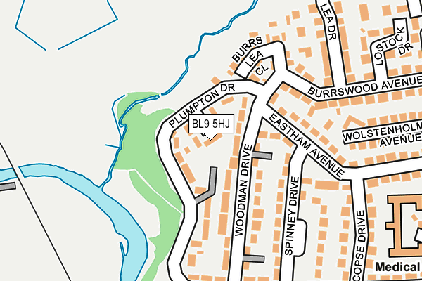 BL9 5HJ map - OS OpenMap – Local (Ordnance Survey)
