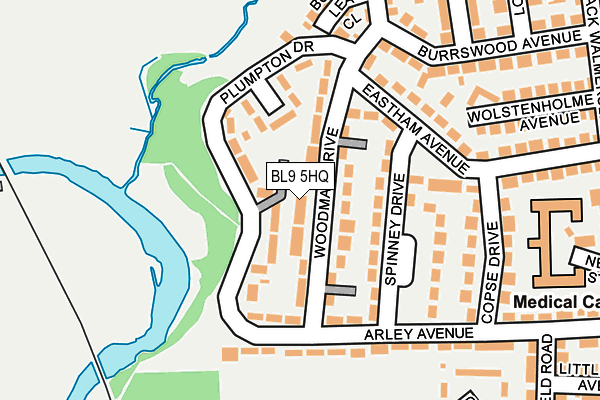 BL9 5HQ map - OS OpenMap – Local (Ordnance Survey)