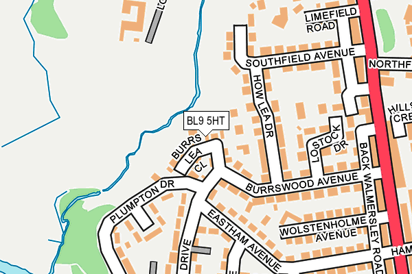 BL9 5HT map - OS OpenMap – Local (Ordnance Survey)