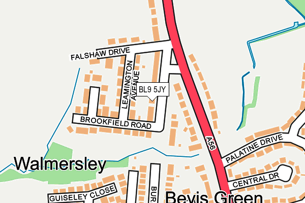 BL9 5JY map - OS OpenMap – Local (Ordnance Survey)