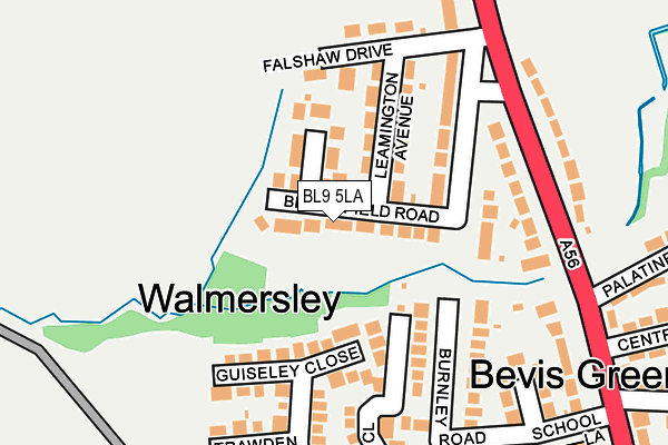BL9 5LA map - OS OpenMap – Local (Ordnance Survey)