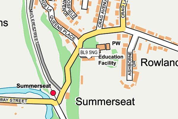 BL9 5NG map - OS OpenMap – Local (Ordnance Survey)