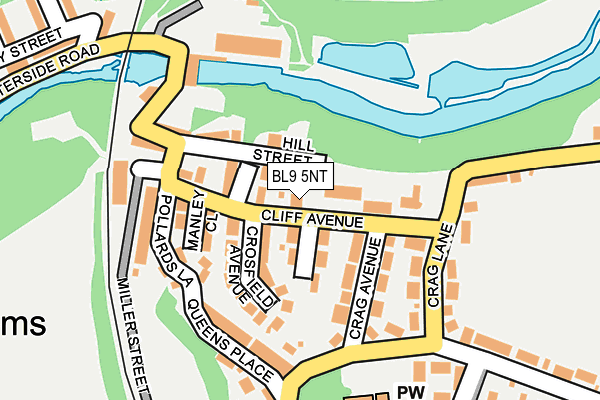 BL9 5NT map - OS OpenMap – Local (Ordnance Survey)