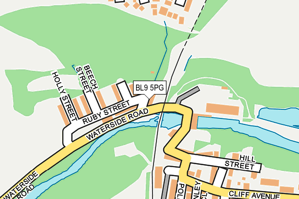 BL9 5PG map - OS OpenMap – Local (Ordnance Survey)