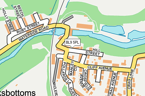 BL9 5PL map - OS OpenMap – Local (Ordnance Survey)