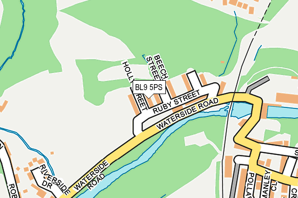 BL9 5PS map - OS OpenMap – Local (Ordnance Survey)