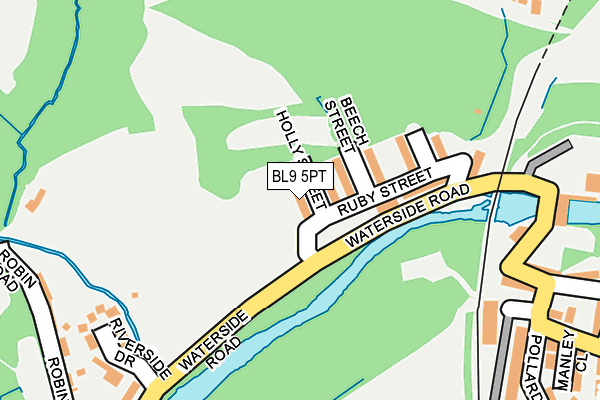 BL9 5PT map - OS OpenMap – Local (Ordnance Survey)