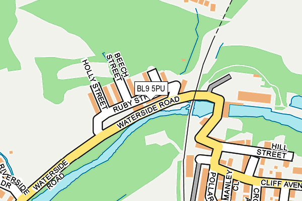 BL9 5PU map - OS OpenMap – Local (Ordnance Survey)