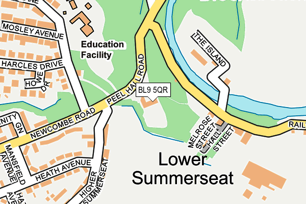 BL9 5QR map - OS OpenMap – Local (Ordnance Survey)