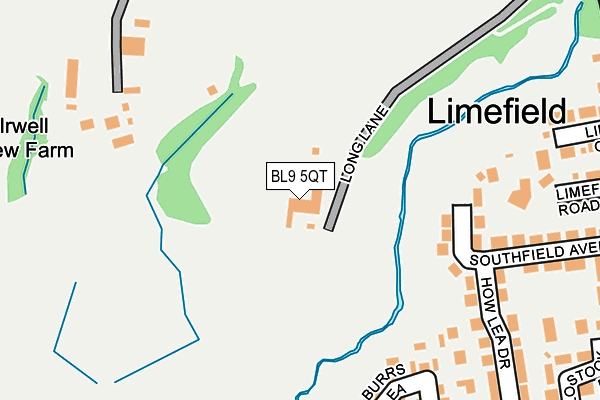 BL9 5QT map - OS OpenMap – Local (Ordnance Survey)