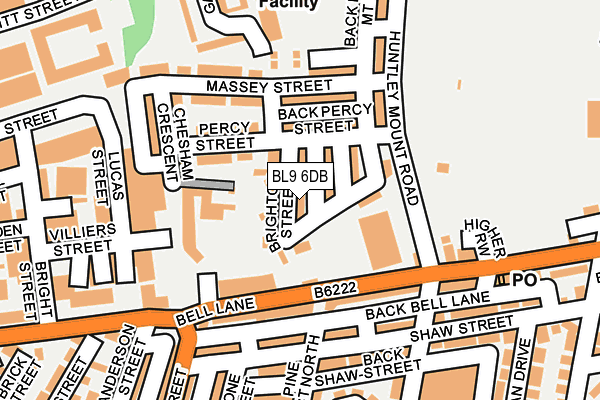 BL9 6DB map - OS OpenMap – Local (Ordnance Survey)
