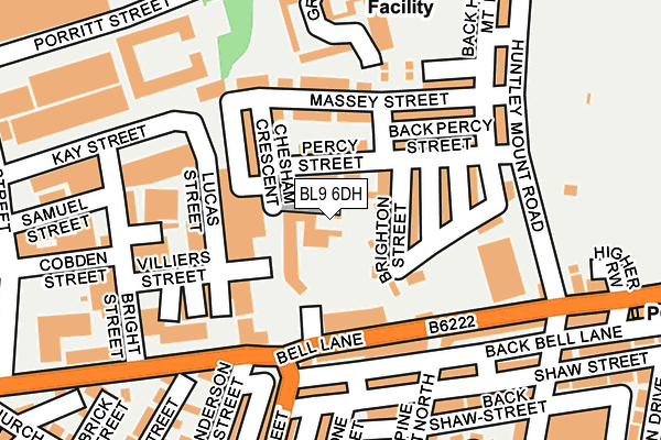 BL9 6DH map - OS OpenMap – Local (Ordnance Survey)