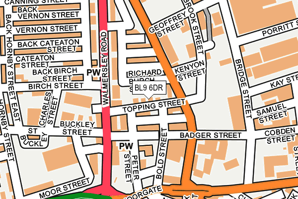 BL9 6DR map - OS OpenMap – Local (Ordnance Survey)