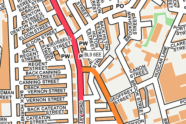 BL9 6EE map - OS OpenMap – Local (Ordnance Survey)