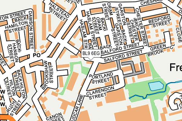 BL9 6EG map - OS OpenMap – Local (Ordnance Survey)