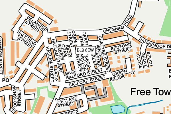 BL9 6EW map - OS OpenMap – Local (Ordnance Survey)