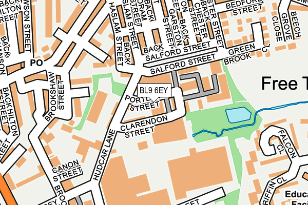 BL9 6EY map - OS OpenMap – Local (Ordnance Survey)
