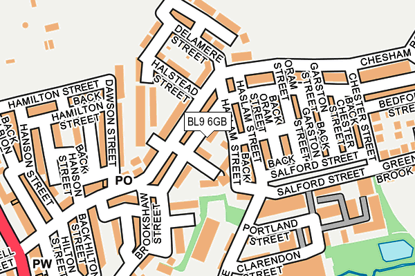 BL9 6GB map - OS OpenMap – Local (Ordnance Survey)