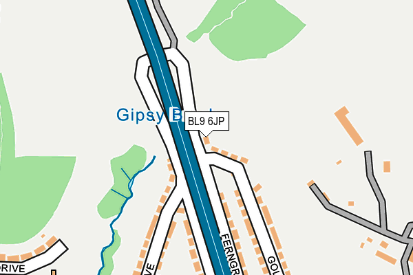 BL9 6JP map - OS OpenMap – Local (Ordnance Survey)