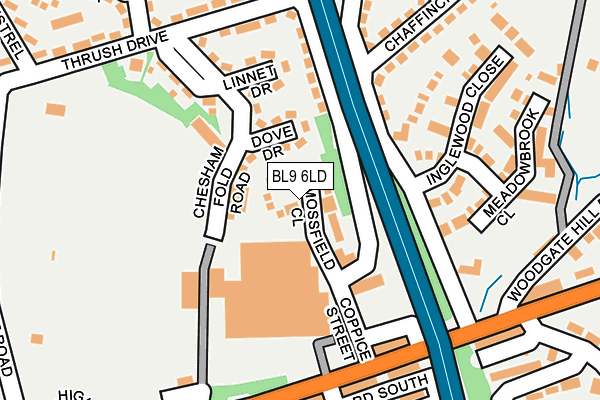 BL9 6LD map - OS OpenMap – Local (Ordnance Survey)