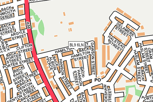 BL9 6LN map - OS OpenMap – Local (Ordnance Survey)