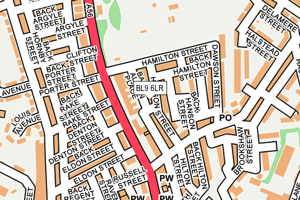 BL9 6LR map - OS OpenMap – Local (Ordnance Survey)