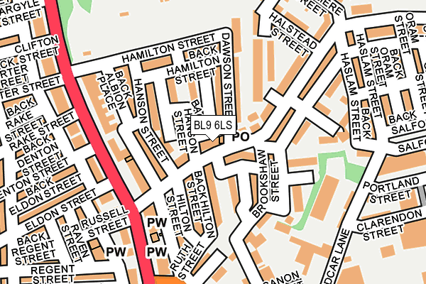 BL9 6LS map - OS OpenMap – Local (Ordnance Survey)