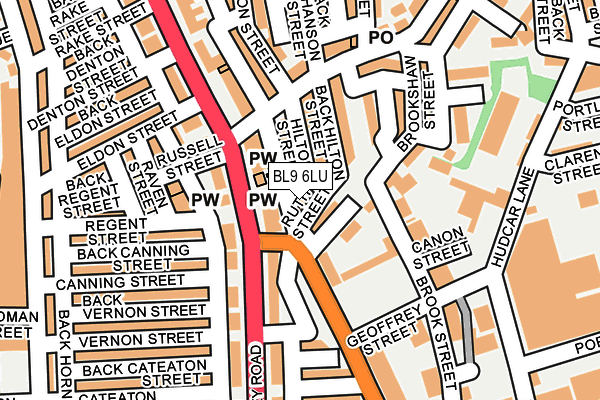 BL9 6LU map - OS OpenMap – Local (Ordnance Survey)
