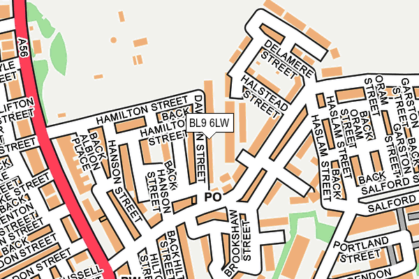 BL9 6LW map - OS OpenMap – Local (Ordnance Survey)