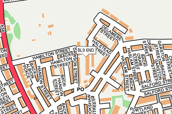 BL9 6ND map - OS OpenMap – Local (Ordnance Survey)