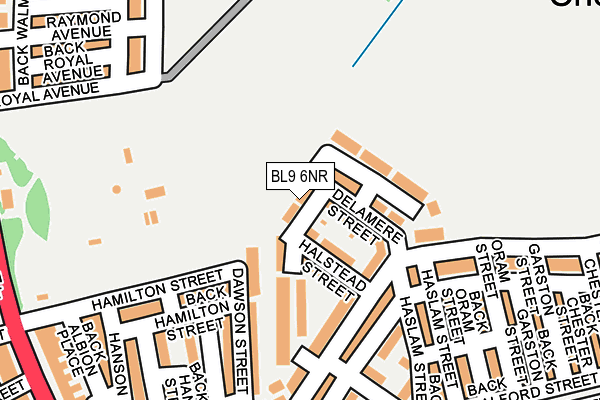 BL9 6NR map - OS OpenMap – Local (Ordnance Survey)