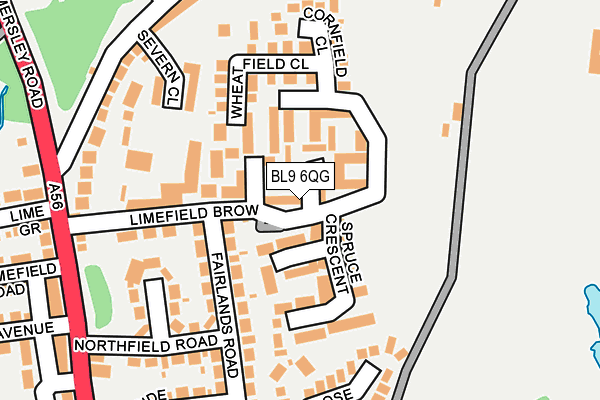 BL9 6QG map - OS OpenMap – Local (Ordnance Survey)