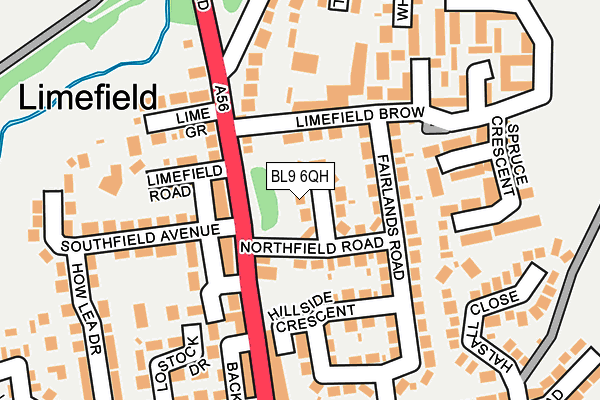 BL9 6QH map - OS OpenMap – Local (Ordnance Survey)