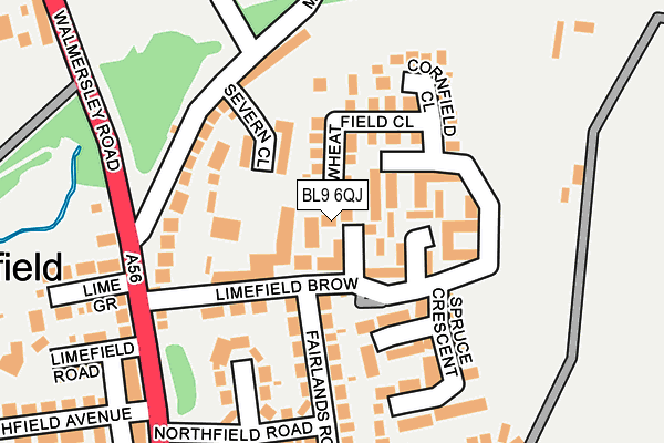 BL9 6QJ map - OS OpenMap – Local (Ordnance Survey)
